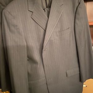 Beautiful Hart Schaffner Marx Dark Blue Pinstripe Suit